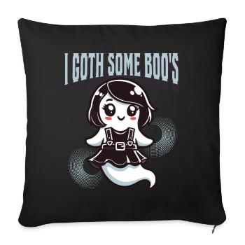 Halloween Gothic Girl I Got Boo’s - Housse de coussin décorative 45 x 45 cm - noir - Devant