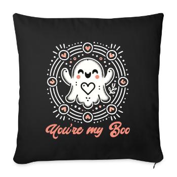 Du Bist Mein Boo Niedliches Gespenst Design - Sofakissenbezug 45 x 45 cm - Schwarz - Vorne