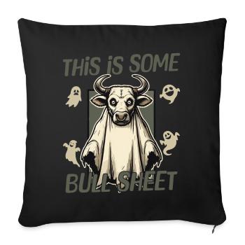 Drôle de vache fantôme costume Halloween - Housse de coussin décorative 45 x 45 cm - noir - Devant