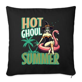 Hot Ghoul Summer Witch Flair - Sofa pillowcase 17,3'' x 17,3'' (45 x 45 cm) - black - Front