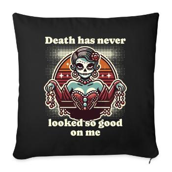 La mort n’a jamais été aussi élégante - Housse de coussin décorative 45 x 45 cm - noir - Devant