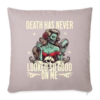Death has never looked so good - Sofa pillowcase 17,3'' x 17,3'' (45 x 45 cm) - light taupe - Front