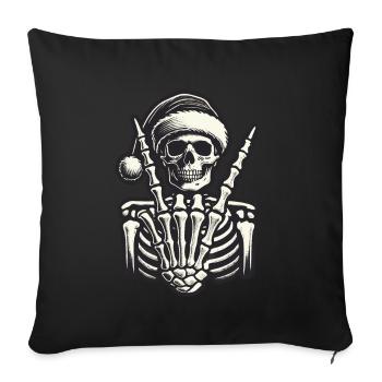 Cool Skeleton Christmas Style - Sofa pillowcase 17,3'' x 17,3'' (45 x 45 cm) - black - Front