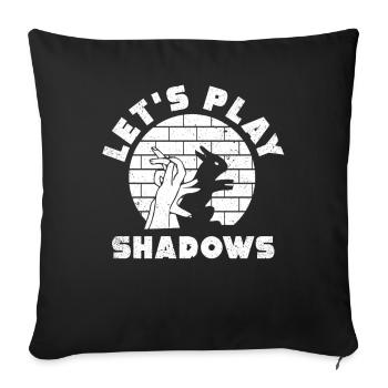 Shadow Puppetry Puppet Show Art - Sofa pillowcase 17,3'' x 17,3'' (45 x 45 cm) - black - Front
