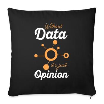 Daten oder es ist nicht passiert für Studenten - Sofakissenbezug 45 x 45 cm - Schwarz - Vorne
