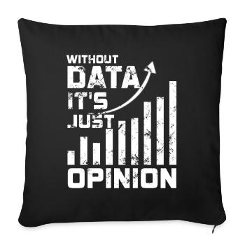 Data Or It Didn't Happen For Student - Sofa pillowcase 17,3'' x 17,3'' (45 x 45 cm) - black - Front