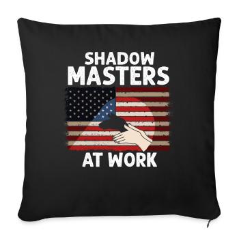 Shadow Puppetry World Enchantment - Sofa pillowcase 17,3'' x 17,3'' (45 x 45 cm) - black - Front