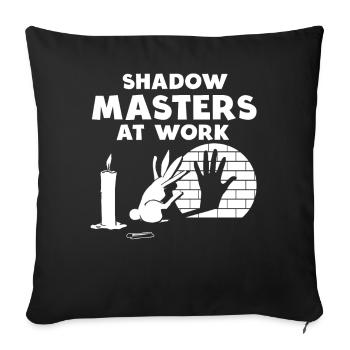 Shadow Puppetry World Enchantment - Sofa pillowcase 17,3'' x 17,3'' (45 x 45 cm) - black - Front