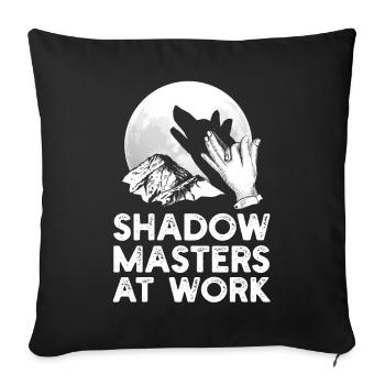 Shadow Masters At Work Shadow Puppetry - Sofa pillowcase 17,3'' x 17,3'' (45 x 45 cm) - black - Front