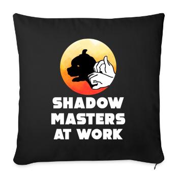 Shadow Masters At Work Shadow Puppetry - Sofa pillowcase 17,3'' x 17,3'' (45 x 45 cm) - black - Front
