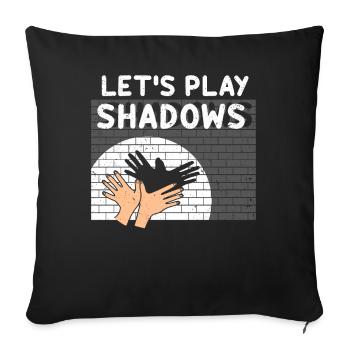 Shadow Puppetry Puppet Show Art - Sofa pillowcase 17,3'' x 17,3'' (45 x 45 cm) - black - Front