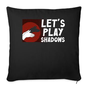 Shadow Puppetry Puppet Show Art - Sofa pillowcase 17,3'' x 17,3'' (45 x 45 cm) - black - Front