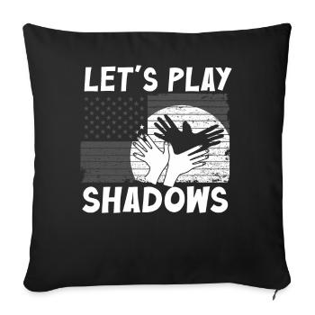 Shadow Puppetry Puppet Show Art - Sofa pillowcase 17,3'' x 17,3'' (45 x 45 cm) - black - Front