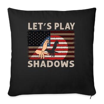 Shadow Puppetry Puppet Show Art - Sofa pillowcase 17,3'' x 17,3'' (45 x 45 cm) - black - Front