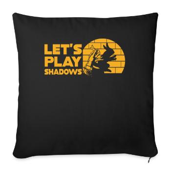 Let's Play Shadows Shadow Puppetry - Sofa pillowcase 17,3'' x 17,3'' (45 x 45 cm) - black - Front