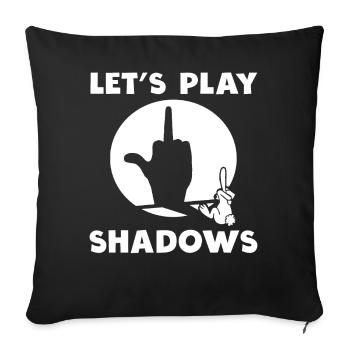 Shadow Puppetry Puppet Show Art - Sofa pillowcase 17,3'' x 17,3'' (45 x 45 cm) - black - Front