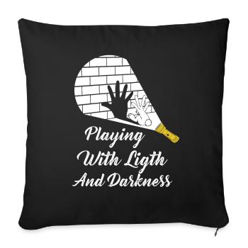 Jouer avec la lumière et l’obscurité Ombre - Housse de coussin décorative 45 x 45 cm - noir - Devant