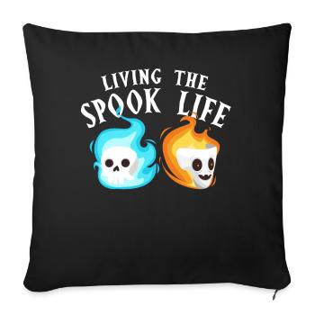Vivre la vie fantôme Spook Life Appât - Housse de coussin décorative 45 x 45 cm - noir - Devant