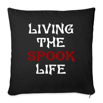 Vivre la vie fantôme Spook Life Appât - Housse de coussin décorative 45 x 45 cm - noir - Devant