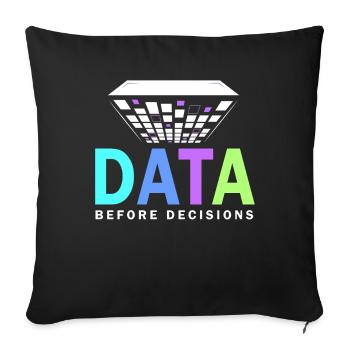 Data Or It Didn't Happen For Student - Sofa pillowcase 17,3'' x 17,3'' (45 x 45 cm) - black - Front