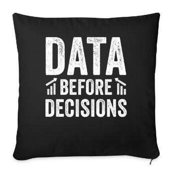Data Or It Didn't Happen For Student - Sofa pillowcase 17,3'' x 17,3'' (45 x 45 cm) - black - Front