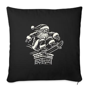 Christmas Skater Santa Streetwear Style - Sofa pillowcase 17,3'' x 17,3'' (45 x 45 cm) - black - Front