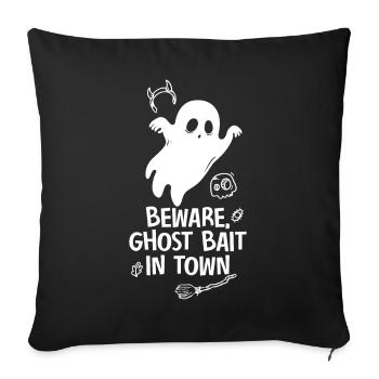 Living The Spook Life Ghost Bait - Sofa pillowcase 17,3'' x 17,3'' (45 x 45 cm) - black - Front