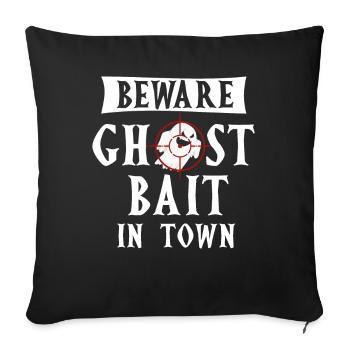 Living The Spook Life Ghost Bait - Sofa pillowcase 17,3'' x 17,3'' (45 x 45 cm) - black - Front