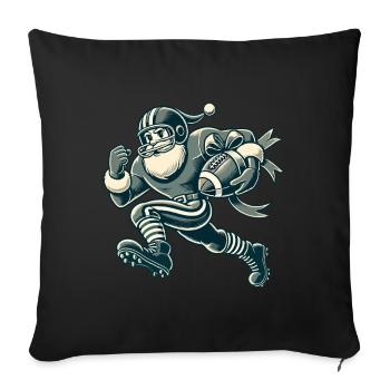 Santa Claus Playing Football - Sofa pillowcase 17,3'' x 17,3'' (45 x 45 cm) - black - Front