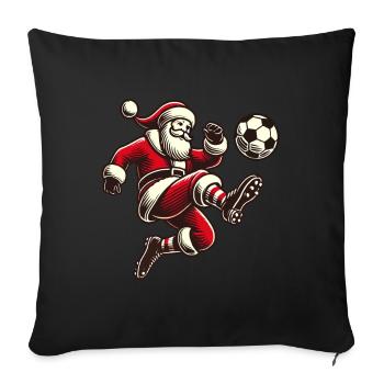 fSoccer playing Santa Claus - Sofa pillowcase 17,3'' x 17,3'' (45 x 45 cm) - black - Front