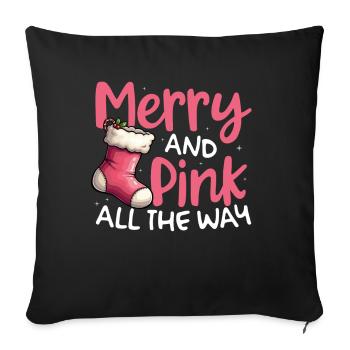 Rêver d’un Noël festif - Housse de coussin décorative 45 x 45 cm - noir - Devant