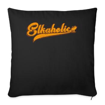 Elk Hunting Elkaholic Hunters - Sofa pillowcase 17,3'' x 17,3'' (45 x 45 cm) - black - Front
