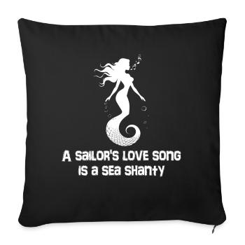 Sailor Meme Pirate Ship Ocean Sailing - Sofa pillowcase 17,3'' x 17,3'' (45 x 45 cm) - black - Front