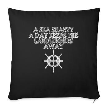 Sailor Meme Pirate Ship Ocean Sailing - Sofa pillowcase 17,3'' x 17,3'' (45 x 45 cm) - black - Front