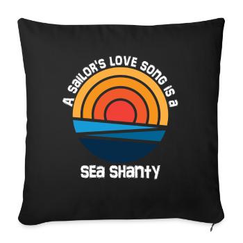Sailor Meme Pirate Ship Ocean Sailing - Sofa pillowcase 17,3'' x 17,3'' (45 x 45 cm) - black - Front