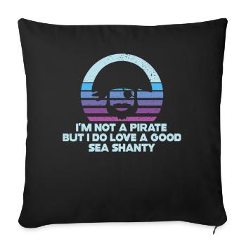 Sailor Meme Pirate Ship Ocean Sailing - Sofa pillowcase 17,3'' x 17,3'' (45 x 45 cm) - black - Front