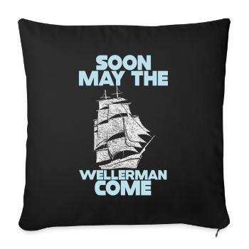 Sailor Meme Pirate Ship Ocean Sailing - Sofa pillowcase 17,3'' x 17,3'' (45 x 45 cm) - black - Front