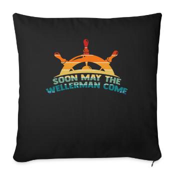 Sailor Meme Pirate Ship Ocean Sailing - Sofa pillowcase 17,3'' x 17,3'' (45 x 45 cm) - black - Front