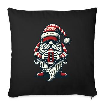 Christmas Football Gnome Dwarf Elf - Sofa pillowcase 17,3'' x 17,3'' (45 x 45 cm) - black - Front