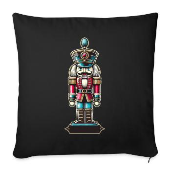Christmas Nutcracker Retro Style - Sofa pillowcase 17,3'' x 17,3'' (45 x 45 cm) - black - Front