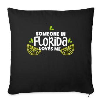 Someone In Florida Loves Me - Sofa pillowcase 17,3'' x 17,3'' (45 x 45 cm) - black - Front