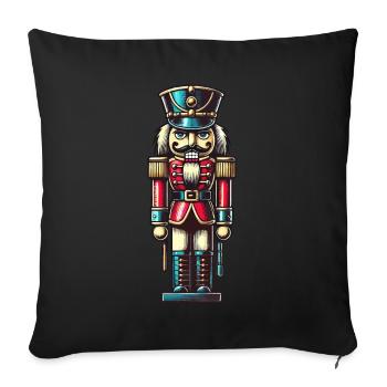 Christmas Nutcracker Noble - Sofa pillowcase 17,3'' x 17,3'' (45 x 45 cm) - black - Front