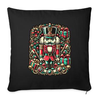 Nutcracker Christmas Festive Colorful - Sofa pillowcase 17,3'' x 17,3'' (45 x 45 cm) - black - Front