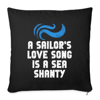 Sailor Meme Pirate Ship Ocean Sailing - Sofa pillowcase 17,3'' x 17,3'' (45 x 45 cm) - black - Front