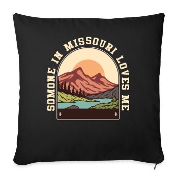 Someone In Missouri Loves Me - Sofa pillowcase 17,3'' x 17,3'' (45 x 45 cm) - black - Front