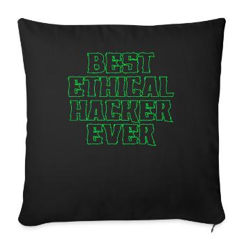 Expertise en cybersécurité de hackers éthiques - Housse de coussin décorative 45 x 45 cm - noir - Devant