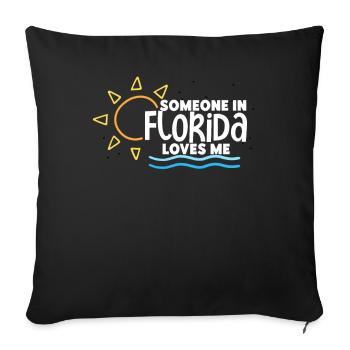 Someone In Florida Loves Me - Sofa pillowcase 17,3'' x 17,3'' (45 x 45 cm) - black - Front