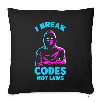 Expertise en cybersécurité de hackers éthiques - Housse de coussin décorative 45 x 45 cm - noir - Devant