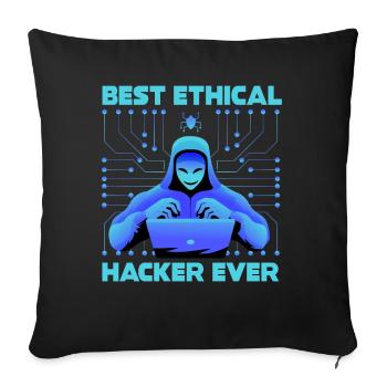 Expertise en cybersécurité de hackers éthiques - Housse de coussin décorative 45 x 45 cm - noir - Devant