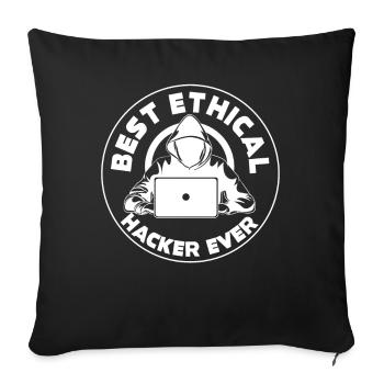 Expertise en cybersécurité de hackers éthiques - Housse de coussin décorative 45 x 45 cm - noir - Devant